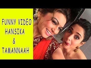 Tamannah And Hansika Having Fun During A Shoot