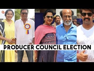 Celebs Bytes at Tamil FIlm Producer Council Elections || Full Video