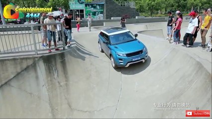 Amazing Range Rover car stunts video