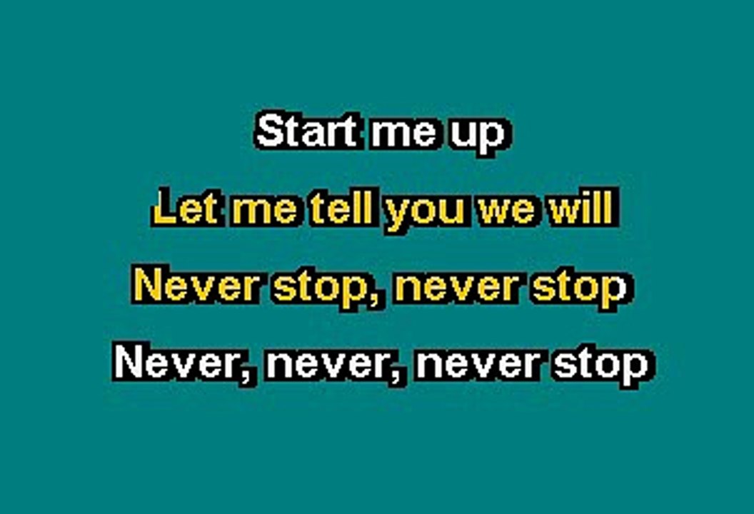 THE ROLLING STONES - START ME UP (KARAOKE)
