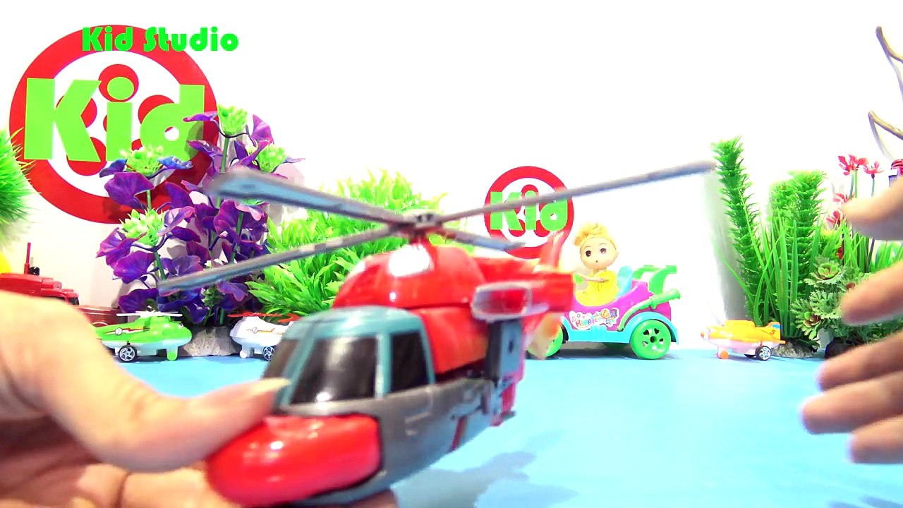 Máy bay đồ chơi biến hình rô bốt của bé Tiba 4k Helicopter transformer toys 394 Kid Studio