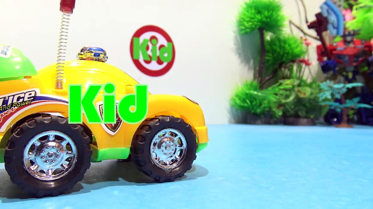 Xe ô tô cảnh sát đồ chơi biến hình từ bóng của bé Tiba Police car toys 414 Kid Studio