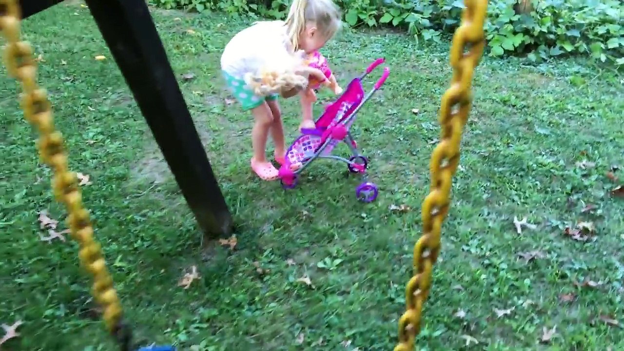 Playing in the Park on the Pirate Ship Playground for Kids Baby Alive Snackin Sara Doll Co