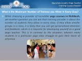 Questions to ask a Yoga Teacher Training Course Provider