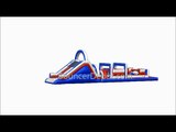 Full View of 70 Feet Patriotic Inflatable Obstacle Course