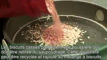 Séparateur vibrants pour saupoudrages des biscuits