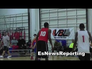 santa the baller slams and makes it rain on everyone at vbl charity game