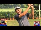 Ajith Agarkar Exhibits Golf Skills