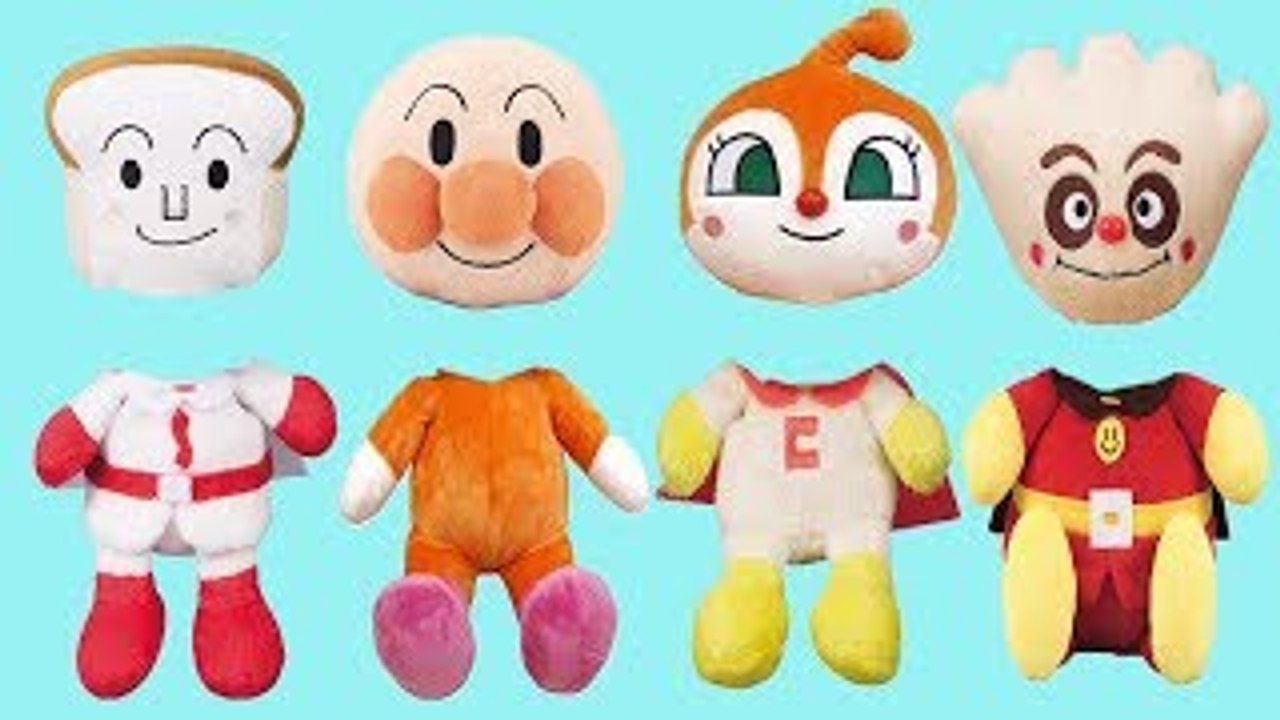 Wrong Heads Anpanman -アンパンマン ばいきんまん めいけんチーズ カレーパンマン - 赤ちゃん泣き止む! anpanman kidsshow VOL 1