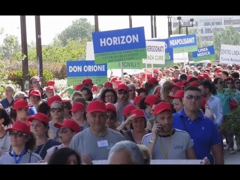 Napoli - A rischio assistenza disabili, protestano i centri accreditati dell'Asl Napoli 3 (29.06.17)