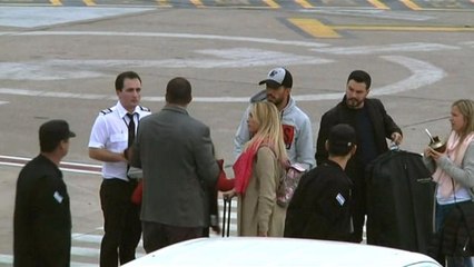 Past and present Barca stars touch down for Messi's wedding