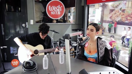 Dua Lipa sings  Thinking 'Bout You  LIVE on Wish 107.5 Bus