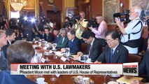 President Moon Jae-in meets with U.S. lawmakers