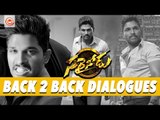 Sarrainodu Back to Back Dialogue Teasers - || Allu Arjun, Rakul Preet, Catherine Tresa, Aadi