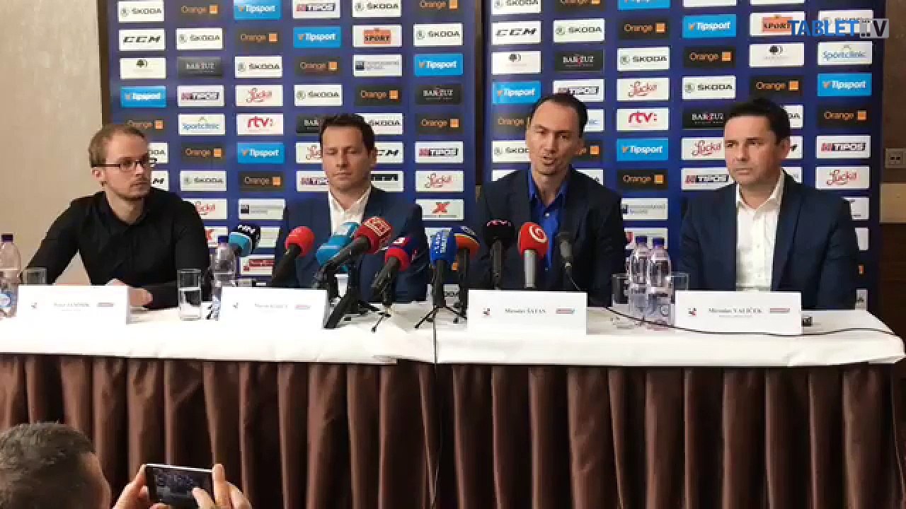 ZÁZNAM: TK s prezidentom SZĽH M. Kohútom a novým generálnym manažérom reprezentácií SR M. Šatanom