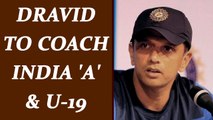 Rahul Dravid to continue as coach for India A and Under-19 teams for 2 years | Oneindia News