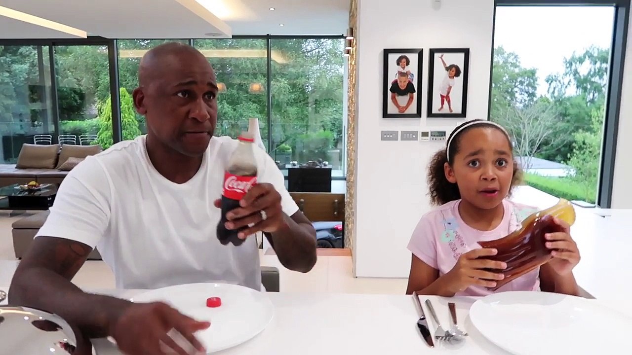 Real Food VS Gummy Food! Gross Giant Candy Challenge Best Chef Mommy VS Jordon Edition