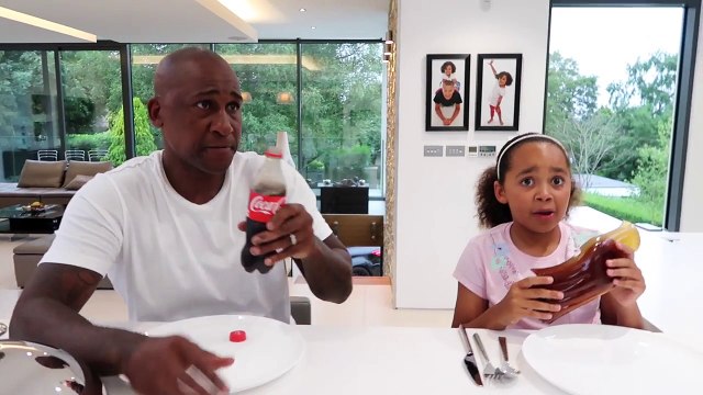 Real Food VS Gummy Food! Gross Giant Candy Challenge Best Chef Mommy VS Jordon Edition