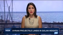i24NEWS DESK | Syrian projectile lands in Golan Heights | Friday, June 30th 2017