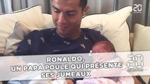 Ronaldo, un papa poule qui présente ses jumeaux