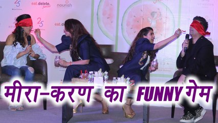 Meera Rajput and Karan Johar playing FUNNY game at Book Launch; Watch Video | FilmiBeat