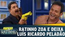 Ratinho entra na zoeira e deixa Luís Ricardo pelado no palco
