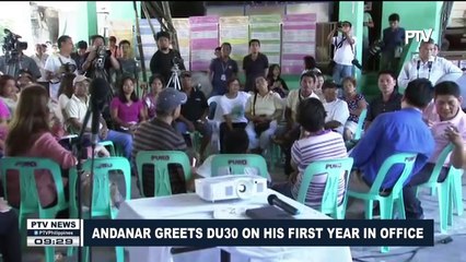 Andanar greets President Duterte on his first year in office