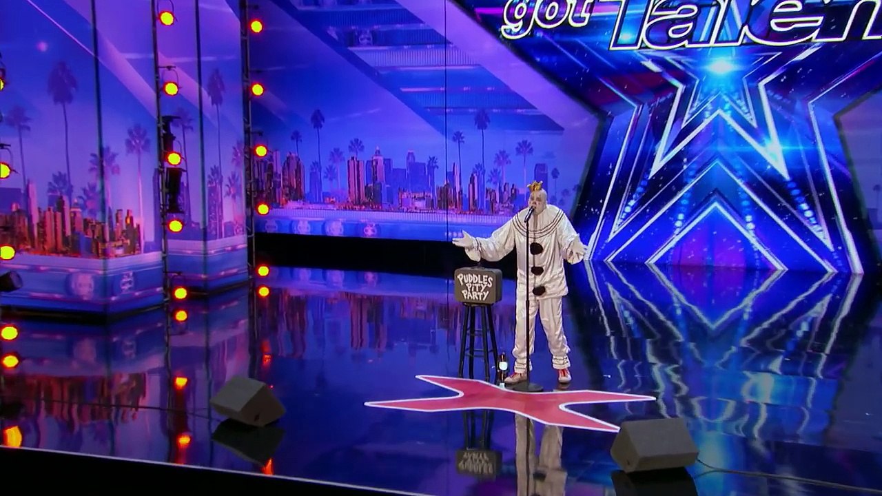 Puddles Pity Party: Sad Clown Stuns Crowd with Sias Chandelier Americas Got Talent 2017