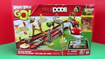 Angry Birds Red Bird Slingshot Slamway by Playskool with Disney Cars Mater and Lightning T