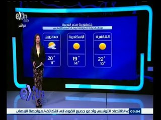 #غرفة_الأخبار | حالة الطقس ودرجات الحرارة ليوم 19 مارس 2015