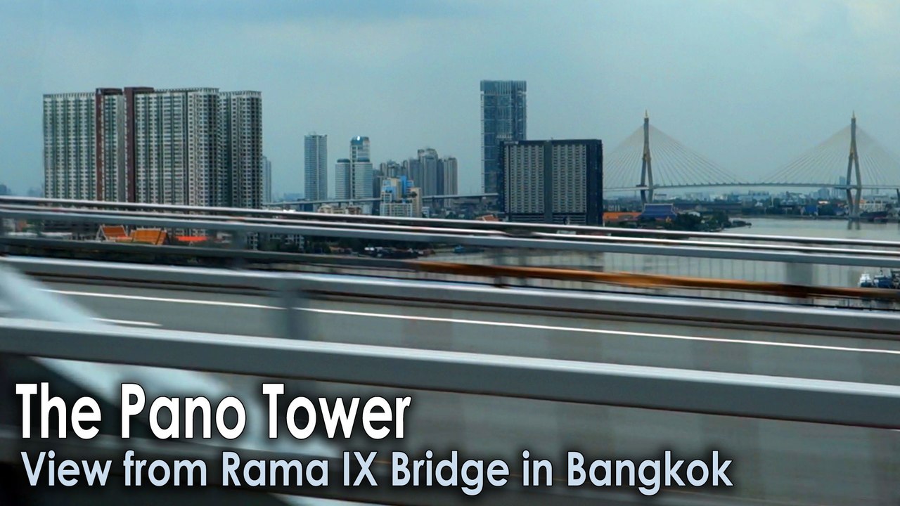 The Pano Tower view from Rama IX Bridge in Bangkok