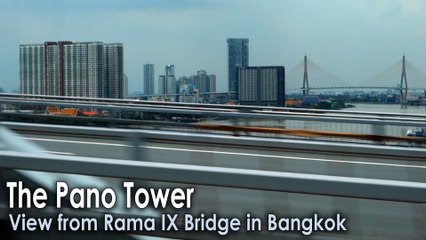 The Pano Tower view from Rama IX Bridge in Bangkok