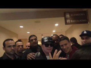 Canelo Alvarez Mobbed By Fans in downtown san antonio