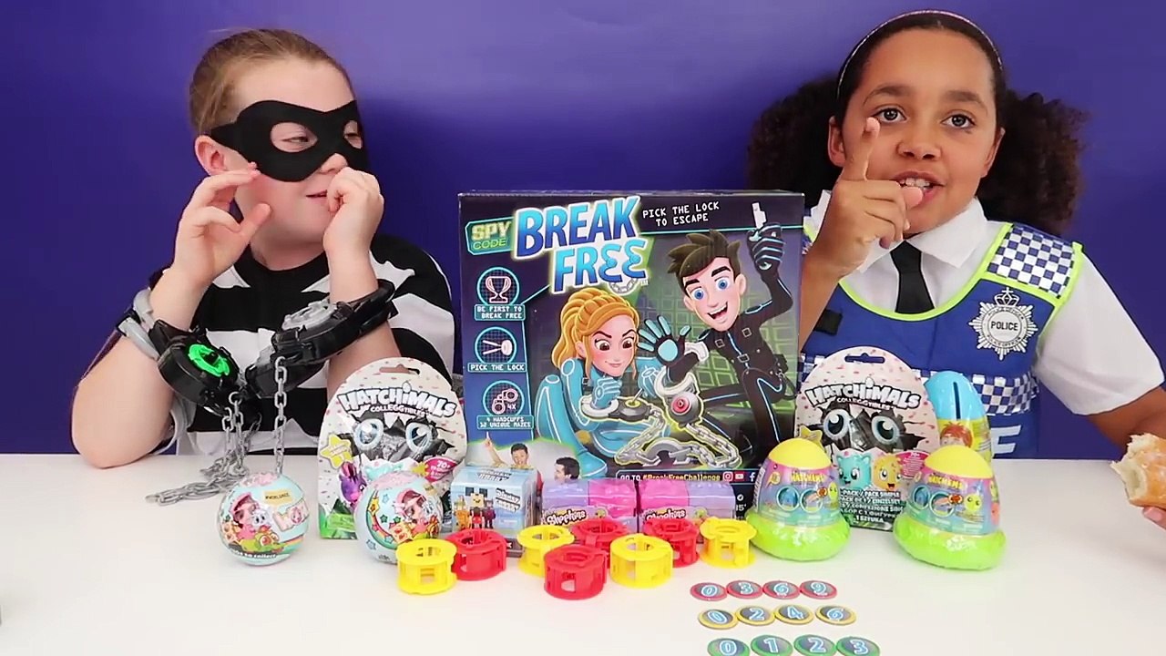 Bad Kids Go To Jail! Spy Code Break Free Toy Challenge Shopkins Disney Toys Blind Bags