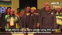 South Africa's Zuma admits ANC damaged by corruption