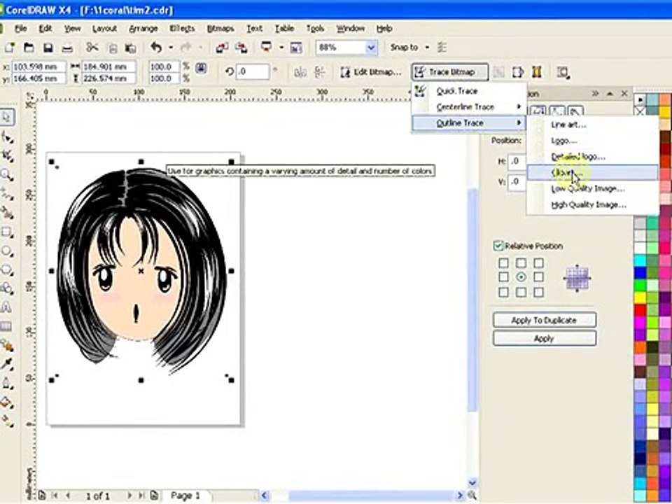 89 bitmap To Vector By CorelDRAW Video Dailymotion