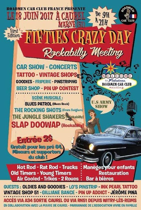 FIFTIES CRAZY DAY ROADMEN CAR CLUB - BY GONKYVADOR