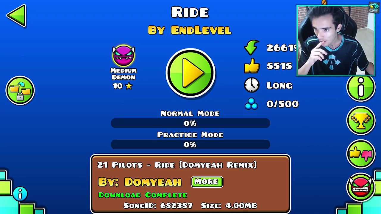 AVISO DE COPYRIGHT Ride [DEMON] by EndLevel Geometry Dash 2.1 | GuitarHeroStyles