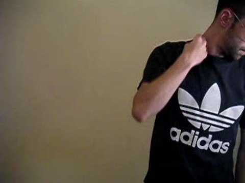 tshirt gros trefles devant derriere adidas black