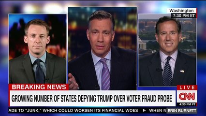 Rick Santorum demands Secretary of State commit fraud to run a 'sting operation' on 'voter fraud'