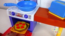 Cocina comida para Víspera de Todos los Santos Niños cocina jugar calabaza conjunto vídeos Doh pizza