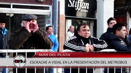 Mar del Plata: Escrache a Vidal en la presentación del MetroBus