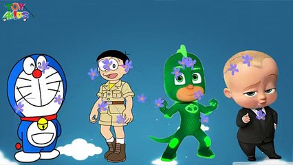 Wrong Head Pj Mask, Boss Baby, Nobita Doraemon Finger Family Song Nursery Rhymees