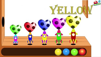 Learn Colors with Soccer Ball Heart spacecraft Xylophone Hammer Toys for Children Kids Toddler Video