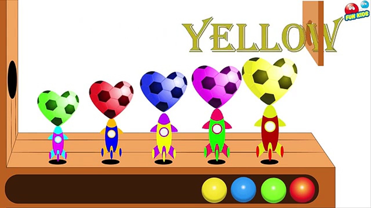 Learn Colors with Soccer Ball Heart spacecraft Xylophone Hammer Toys for Children Kids Toddler Video