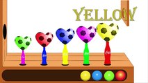 Learn Colors with Soccer Ball Heart Coca Xylophone Hammer Toys for Children Kids Toddlers Video