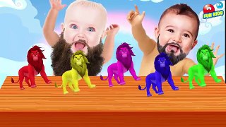 Baby Steal Bad Baby Crying With Simba Ạnimal To Learn Colors Video for Children Kids Toddler Video
