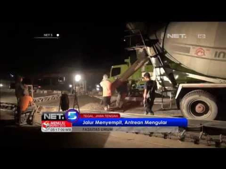 NET5 - Perbaikan Jalan Jalur Pantura Tegal Dilakukan Sepanjang Hari Agar Selesai Sebelum Lebaran