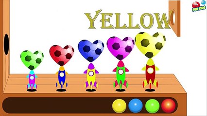 Learn Colors with Soccer Ball Heart spacecraft Xylophone Hammer Toys for Children Kids Toddler Video
