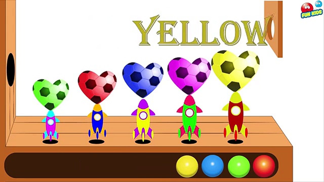 Learn Colors with Soccer Ball Heart spacecraft Xylophone Hammer Toys for Children Kids Toddler Video